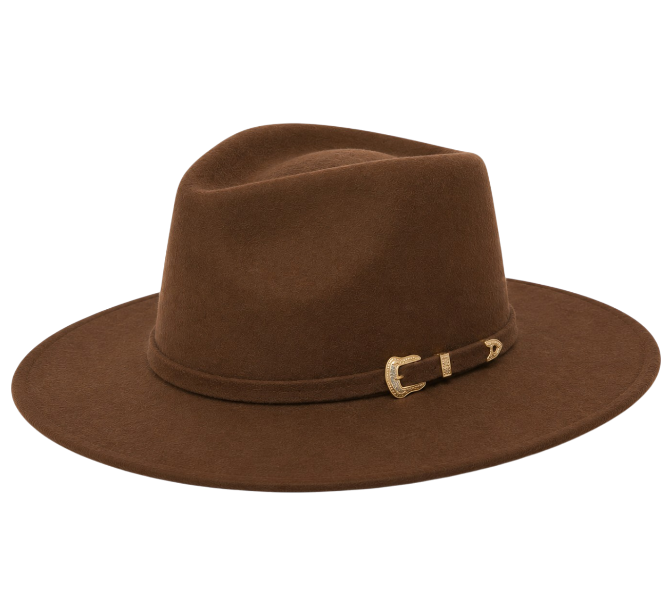 Coronado Hat Company Premium Brown Wide Brim Western Cowboy Hat with Buckle Band