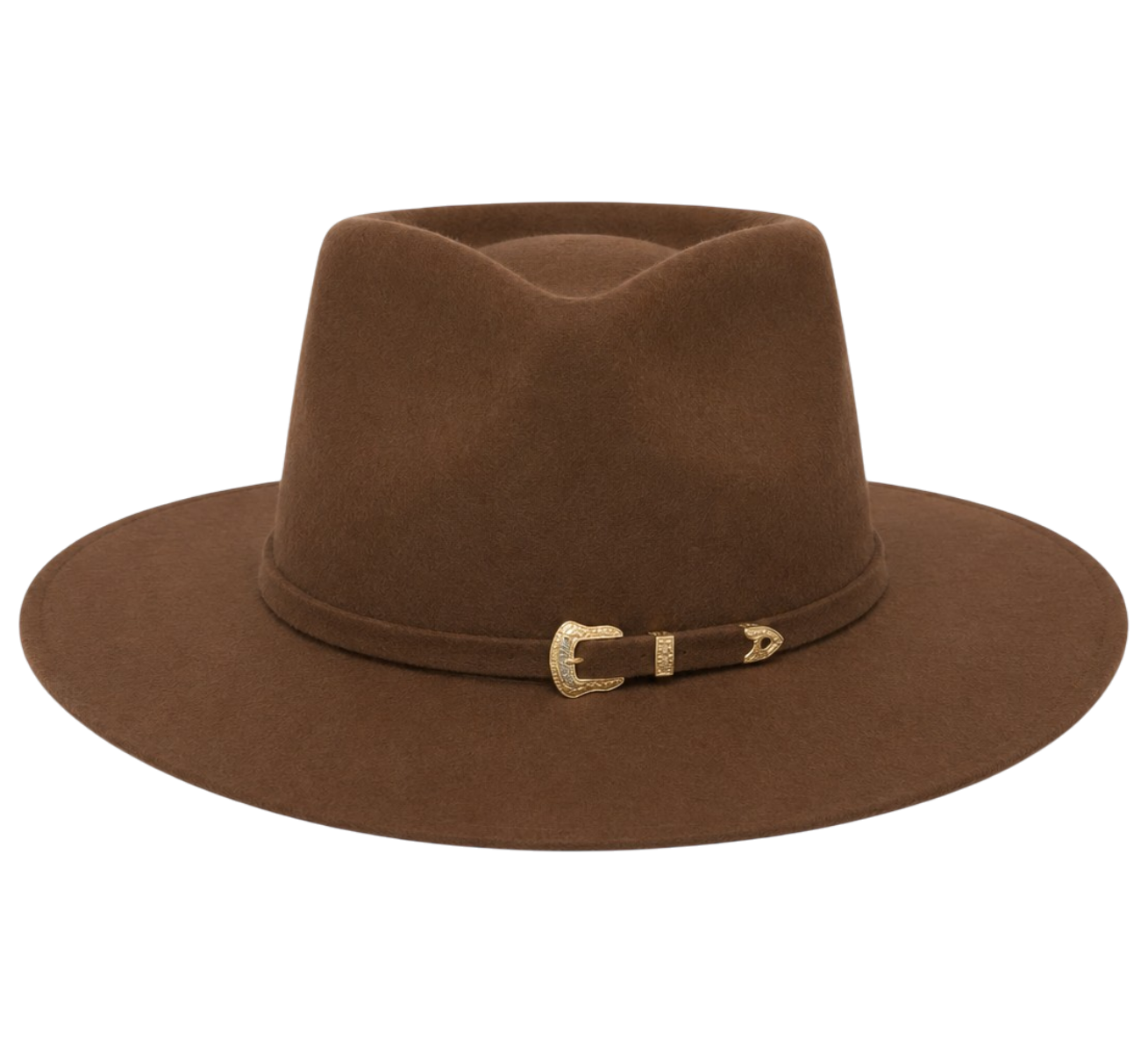Coronado Hat Company Premium Brown Wide Brim Western Cowboy Hat with Buckle Band
