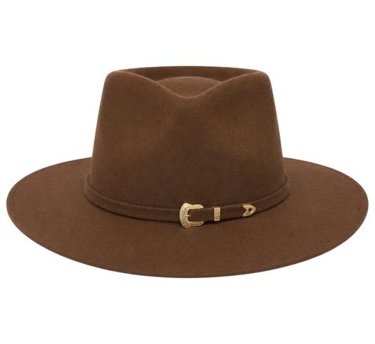 Coronado Hat Company Premium Brown Wide Brim Western Cowboy Hat with Buckle Band