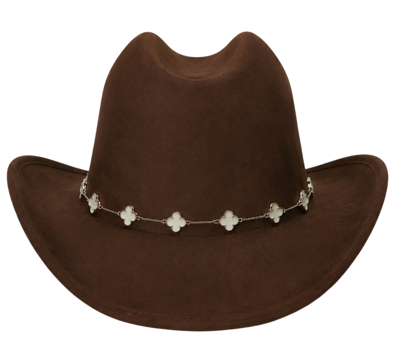 Coronado Hat Company Premium Brown Western Cowboy Hat with Decorative Chain Band